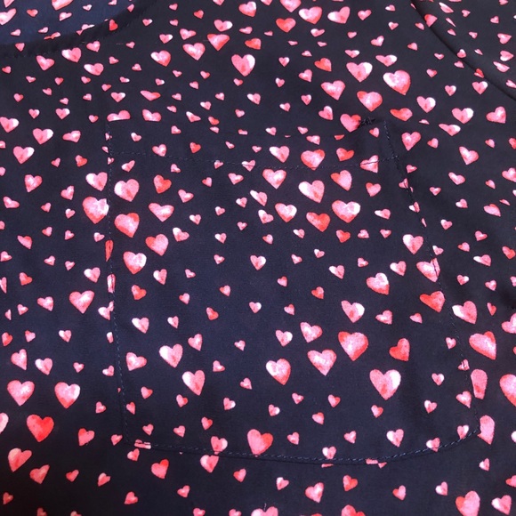 Torrid Pink Heart Print Blouse - Picture 5 of 9